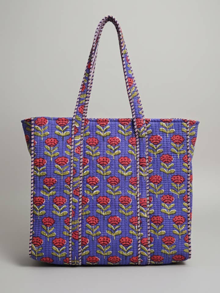 Mala de Mão Acolchoada com Estampa Paisley em Bloco por atacado de Akshu & Ameirah