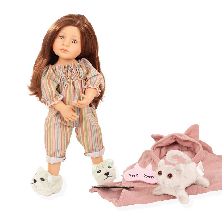Little Kidz Grete PJ Party Multi-Jointed Doll & Accessories for wholesale by Gotz