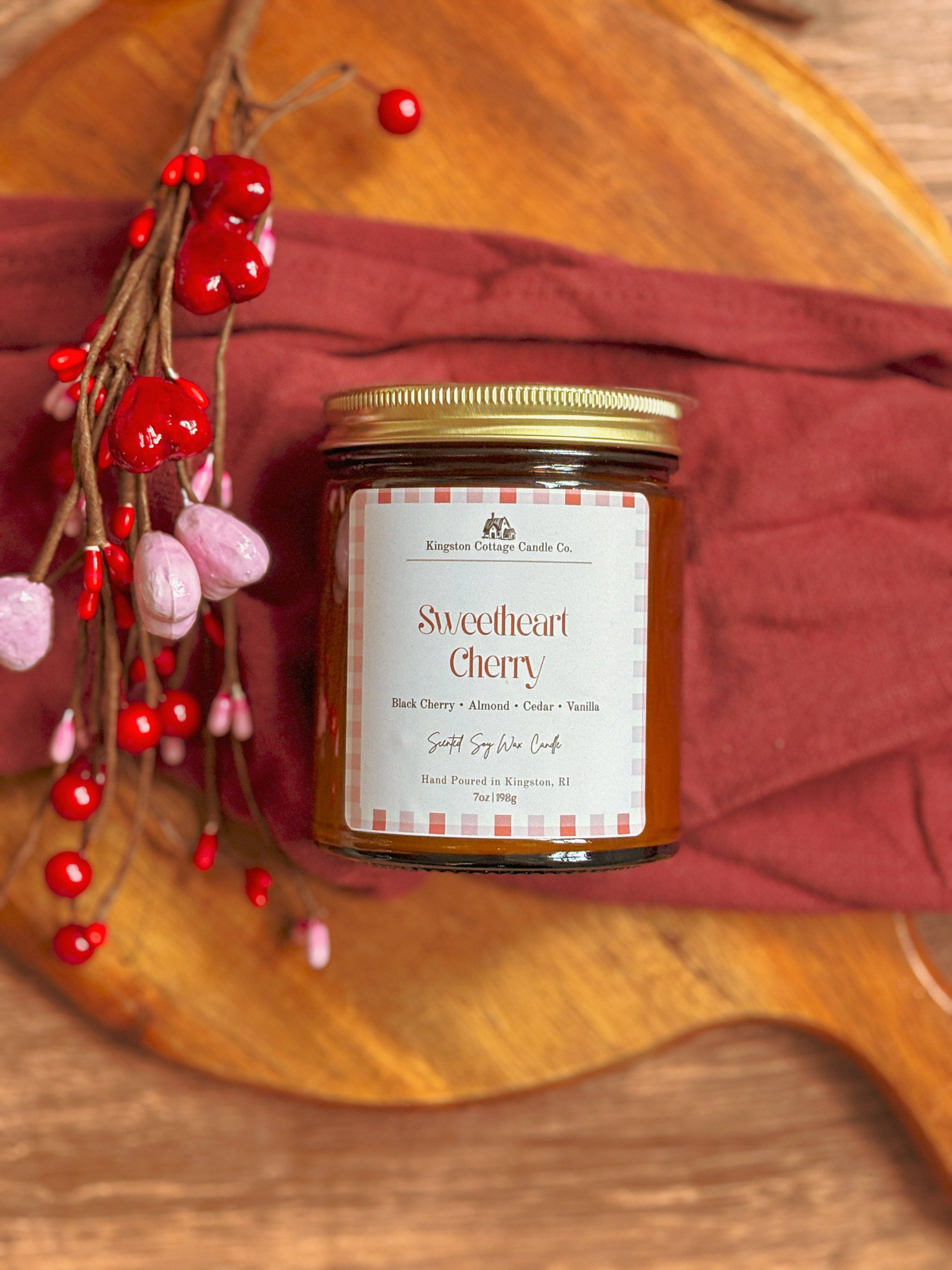 Kingston Cottage Candle Co. - Wholesale Jar/Filled Candle - Sweetheart Cherry Soy Candle1