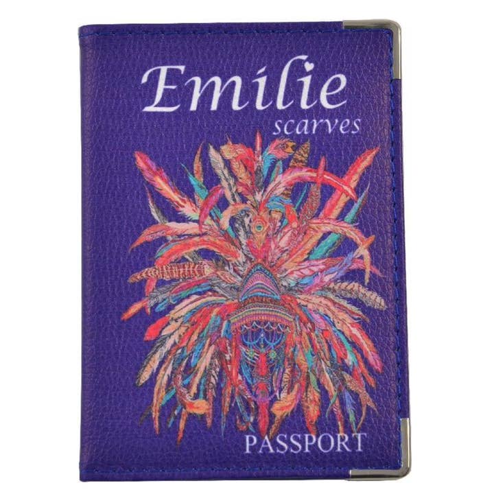 Pochette de passeport bleu cobalt pour la vente par Emilie collection