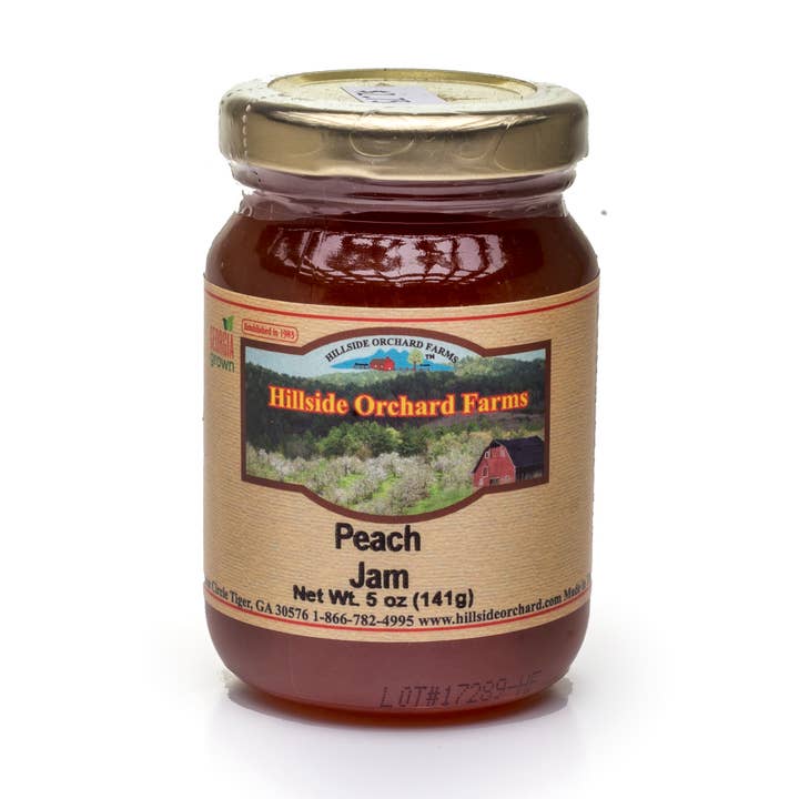 Peach Jam 5 oz for wholesale by Hillside Orchard Farms