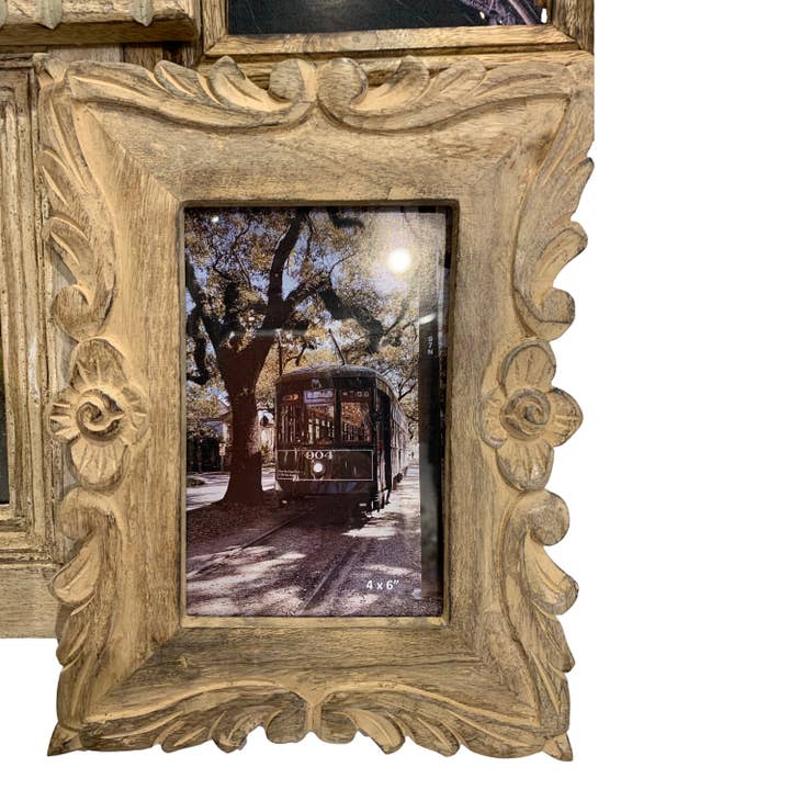 Wilco Home - Wholesale Picture Frame - "Dynasty" Six Photo Frame Mango Wood Wall Collage (Copy)4