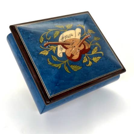 Music Box with Musical Inlay Design - 17CVM for wholesale by Alice Sturzinger LLC