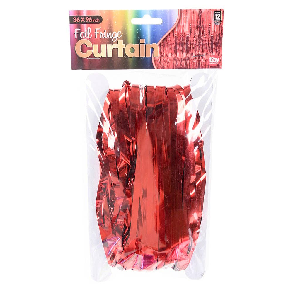 La Luna Bella - Toys - Wholesale Classic Toy - Kids - RED FOIL FRINGE CURTAIN 36"X96" LLB kids toys2