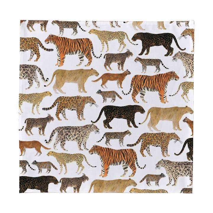 Wild Cats Handkerchief Pocket Square for wholesale by James Barker