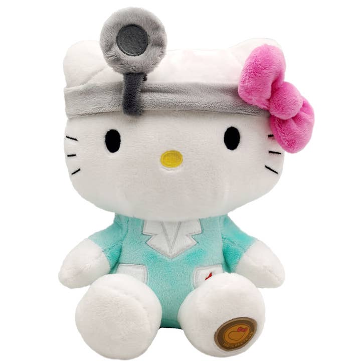 Joy Toy - Vente Peluche – enfant et bébé - HELLO KITTY DOCTEUR PELUCHE ÉCO 24 CM
