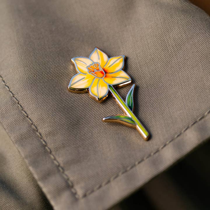Happily Plants - Wholesale Brooch - Daffodil Pin Brooch, Spring Flower2