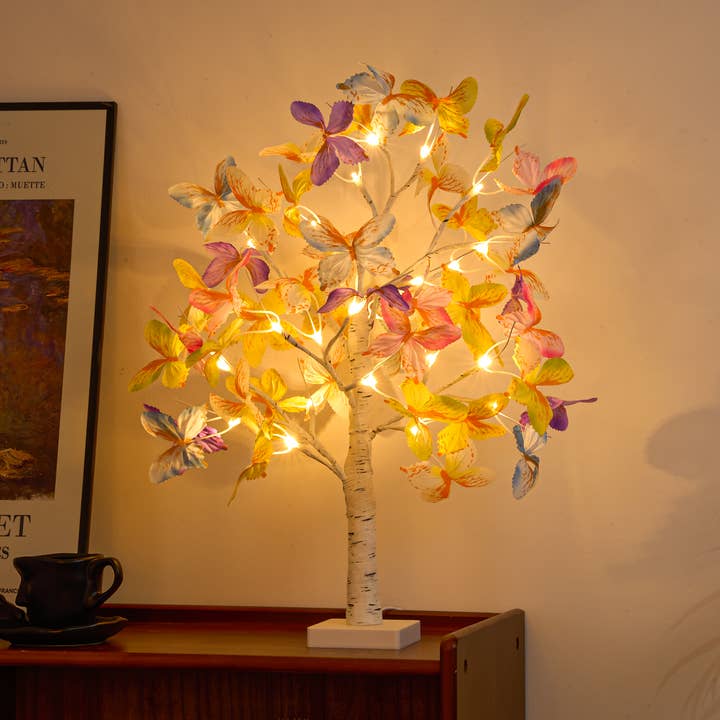 Lighted Birch Table Lamp for wholesale by EP Design Lab