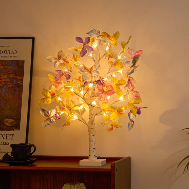 Lighted Birch Table Lamp for wholesale by EP Design Lab