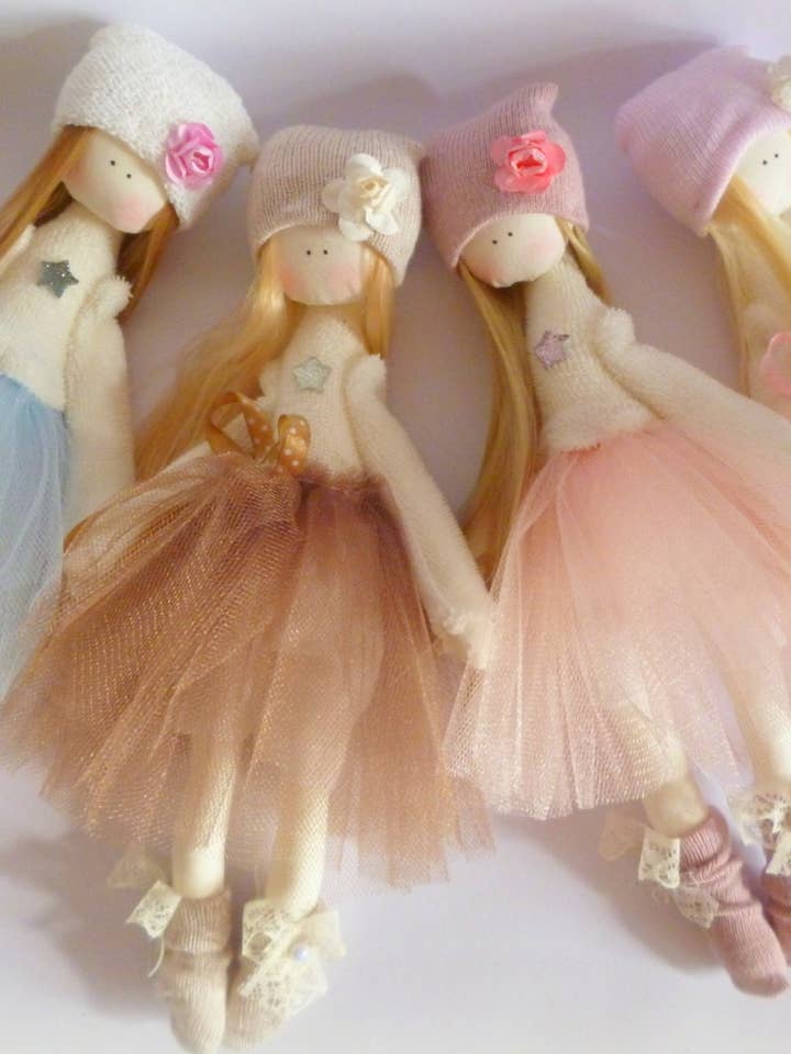 Handmade Doll, Tilda Dolls, Decorative Doll, Shabby Chic Nursery, Little Girl Toys, Shabby Cloth Dolls,Ballerina Doll.Fabric Doll for wholesale by ChernikovaNataliya