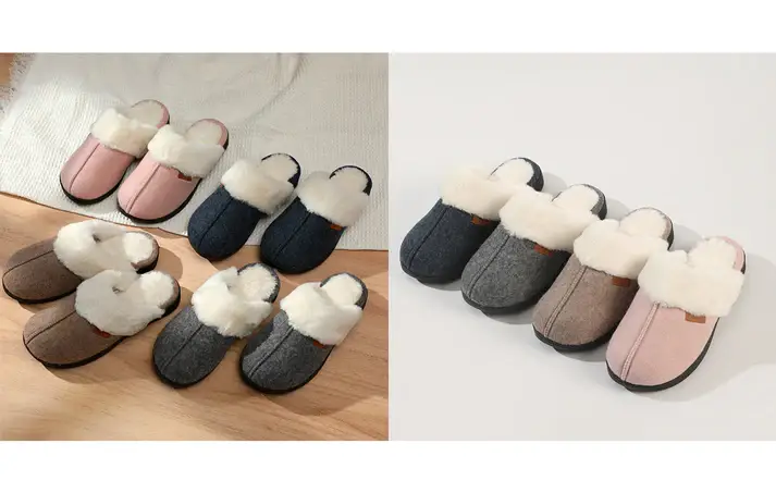 Roxoni - Wholesale Slippers - Women's - Roxoni Women's Winter House Fuzzy Fluffy Furry Cozy Clog Sli4