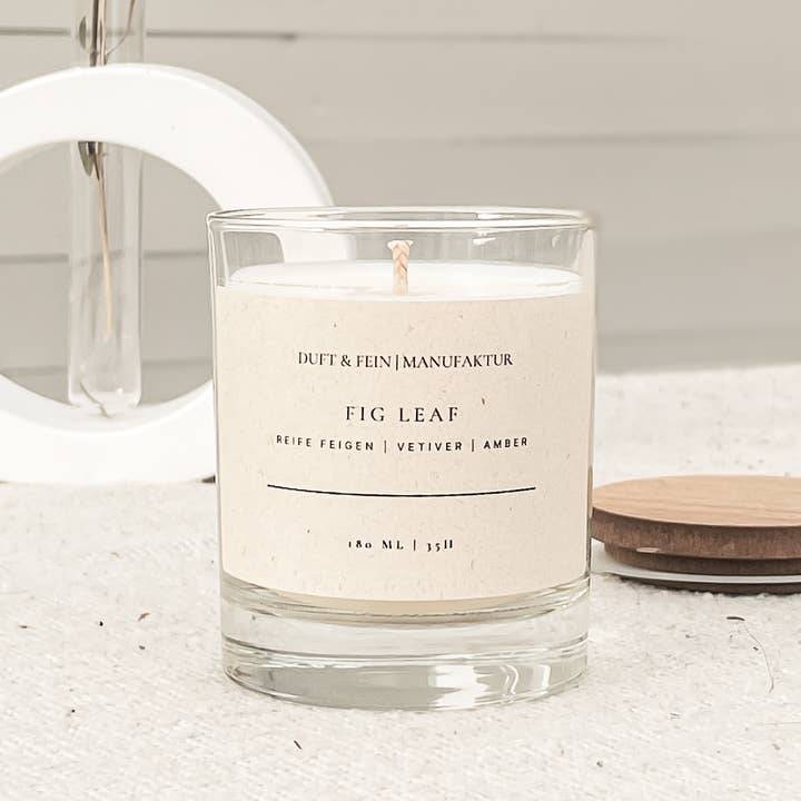 Candela profumata Fig Leaf per la vendita all'ingrosso da parte di Duft & Fein.