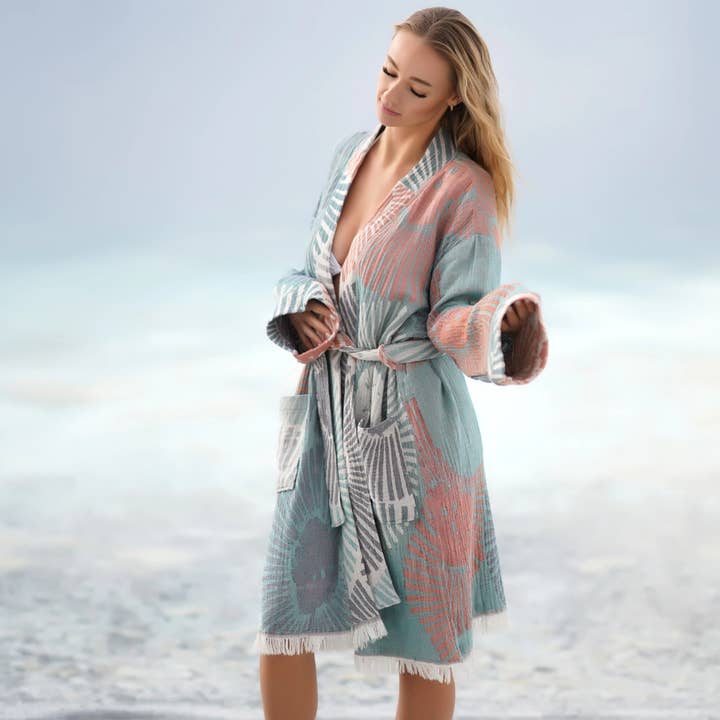 Bagno Milano - Vente Peignoir – femme - Collection de peignoirs et ponchos en peshtemal bio Bagno Milano