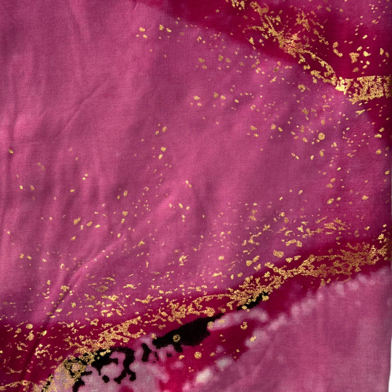 London Scarves – wholesale Halsduk - Dam – Ocean weave tryckt halsduk med guld och silver lappar8