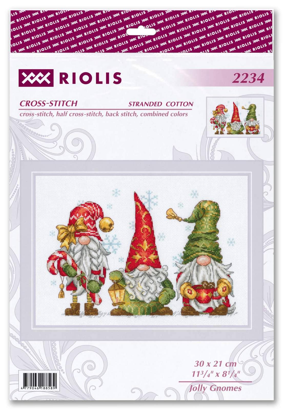 RIOLIS - Wholesale Embroidery/Cross Stitch Supplies - Cross Stitch Kit From Riolis 2234 Jolly Gnomes1