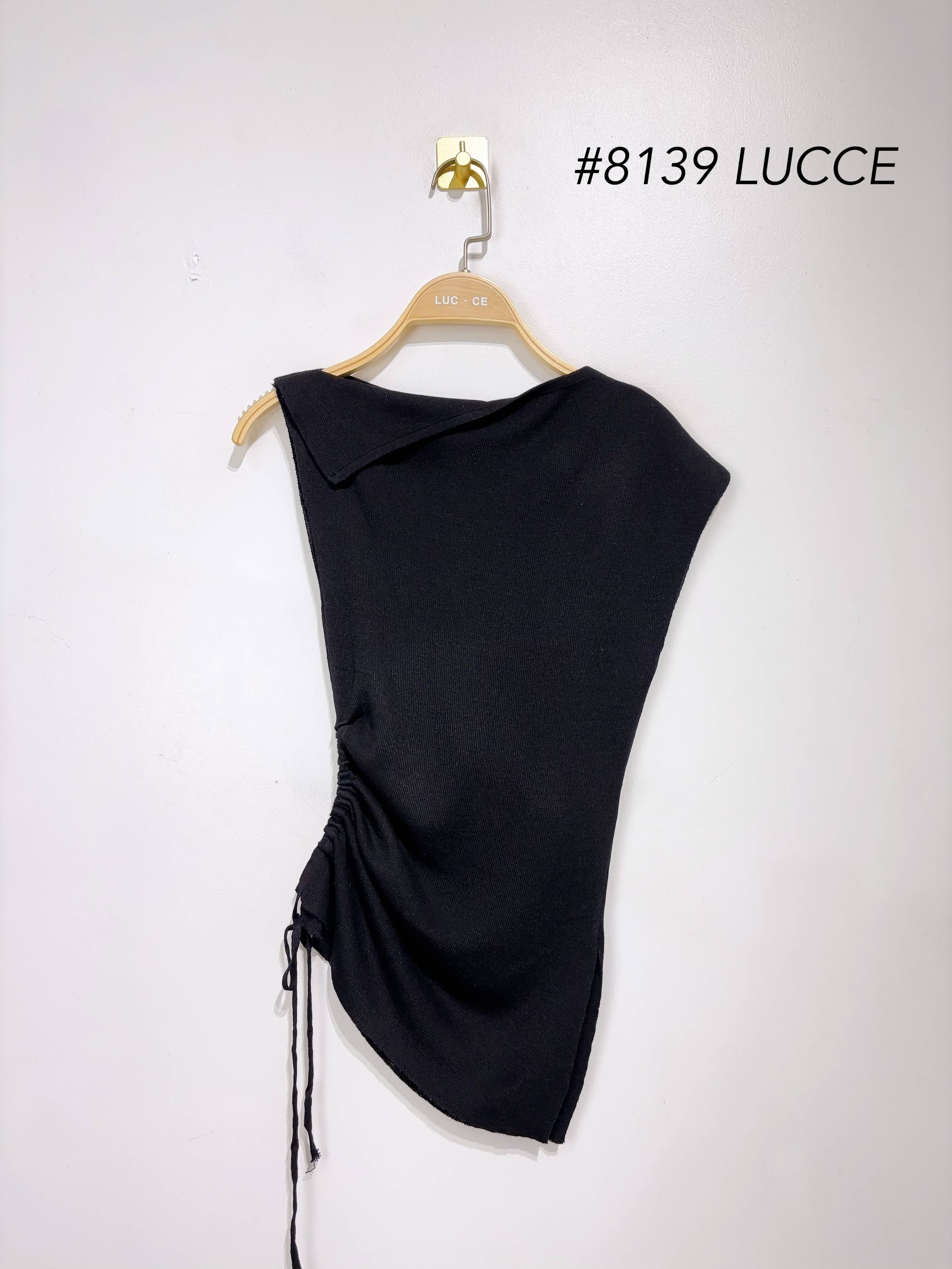 LUCCE - Wholesale Knit Top - Women's - Asymmetric Mesh Top - 81390