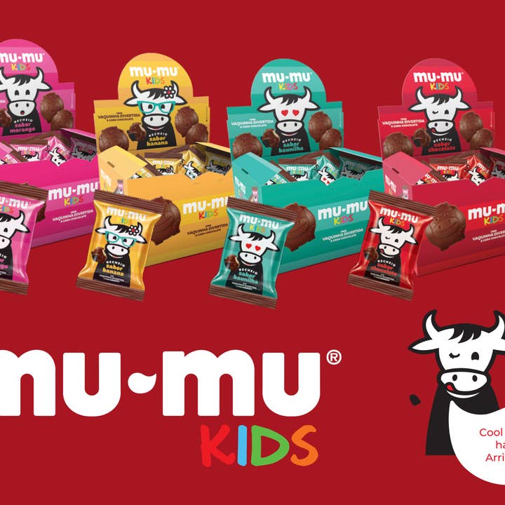 Neugebauer Chocolates - Venta al por mayor Dulces con chocolate - FRESA Mu-mu Kids 15.6g — 24 unidades por expositor