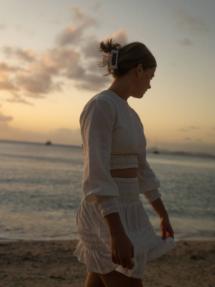 Odette Blouse - Ivory for wholesale by Malia The Label