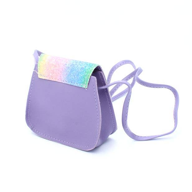 Inca UK – wholesale Crossbody bag – kids – Rainbow Glitter Saddle Bag 10X12X4cm4