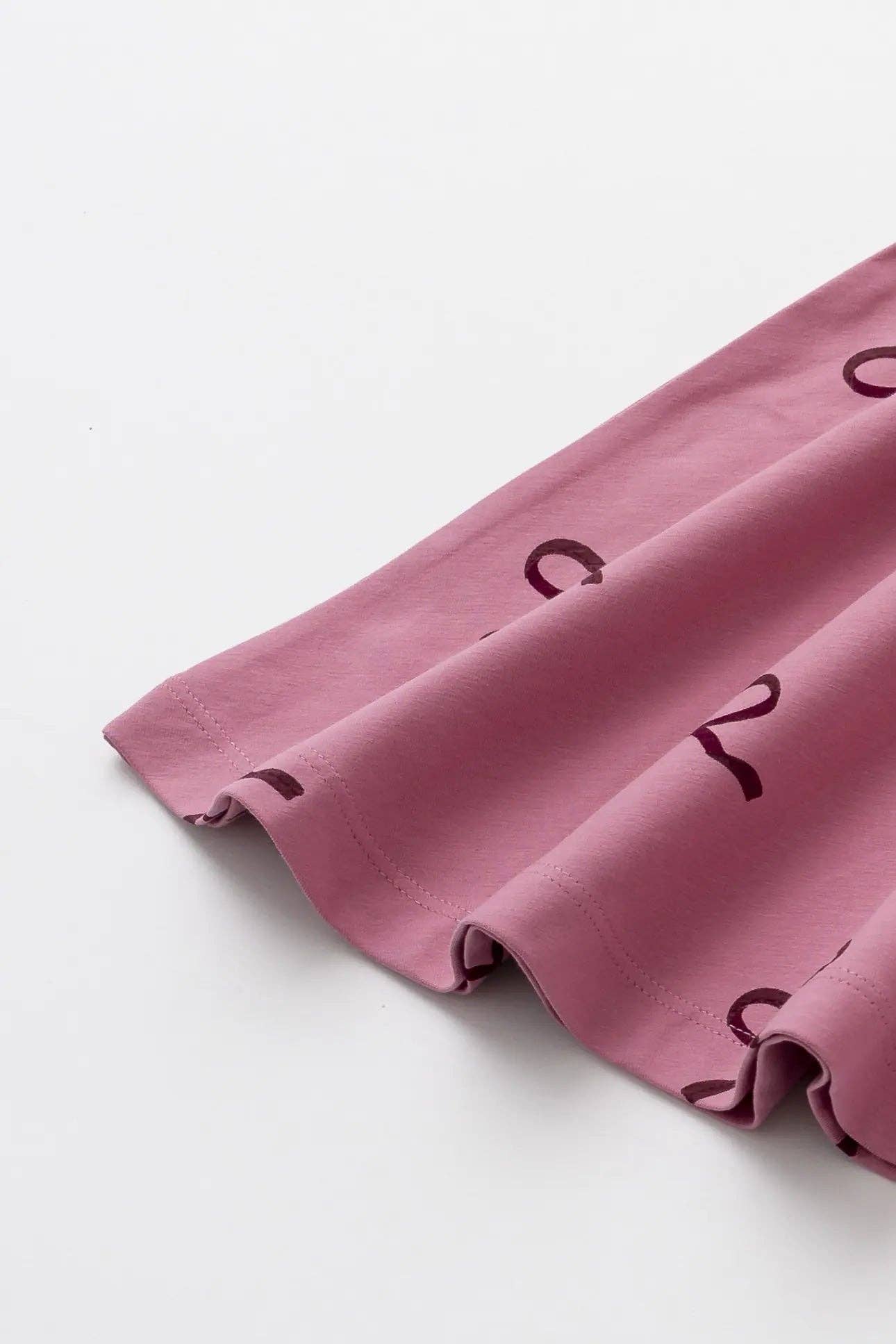 Monica + Andy - Wholesale Dress - Kids - Back to School Long Sleeve Let's Dance Dress_Pink Ribbons1