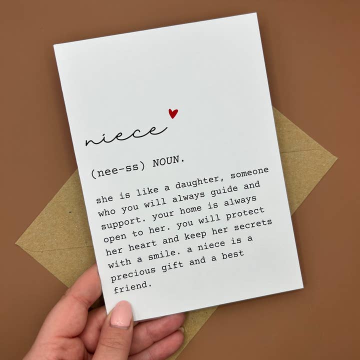 Swale Studios – wholesale Everyday greeting card – Niece Definition Greeting Card1