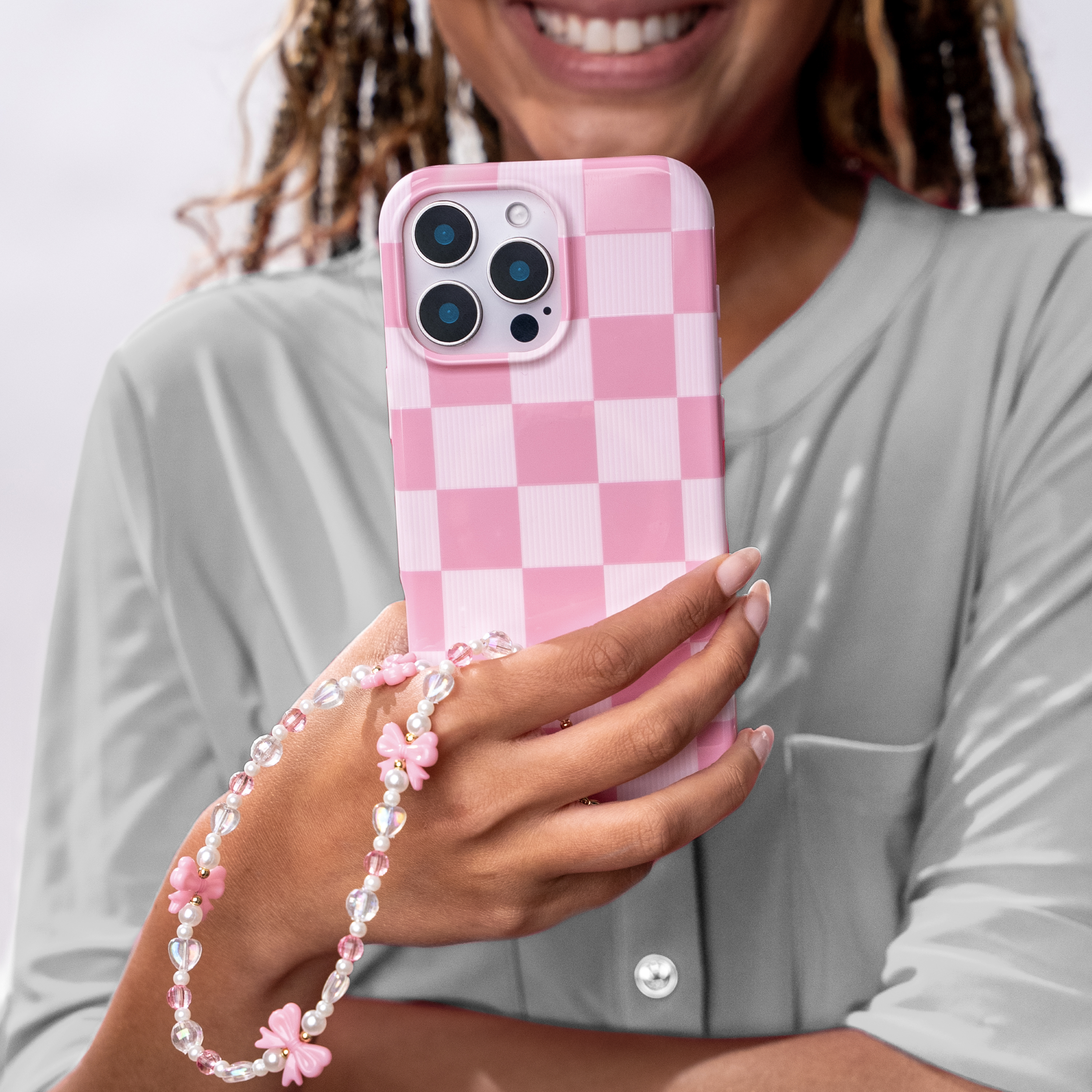 VELVET CAVIAR - Wholesale Phonecase Strap - Phone Charm Wristlet - Pink Bow5