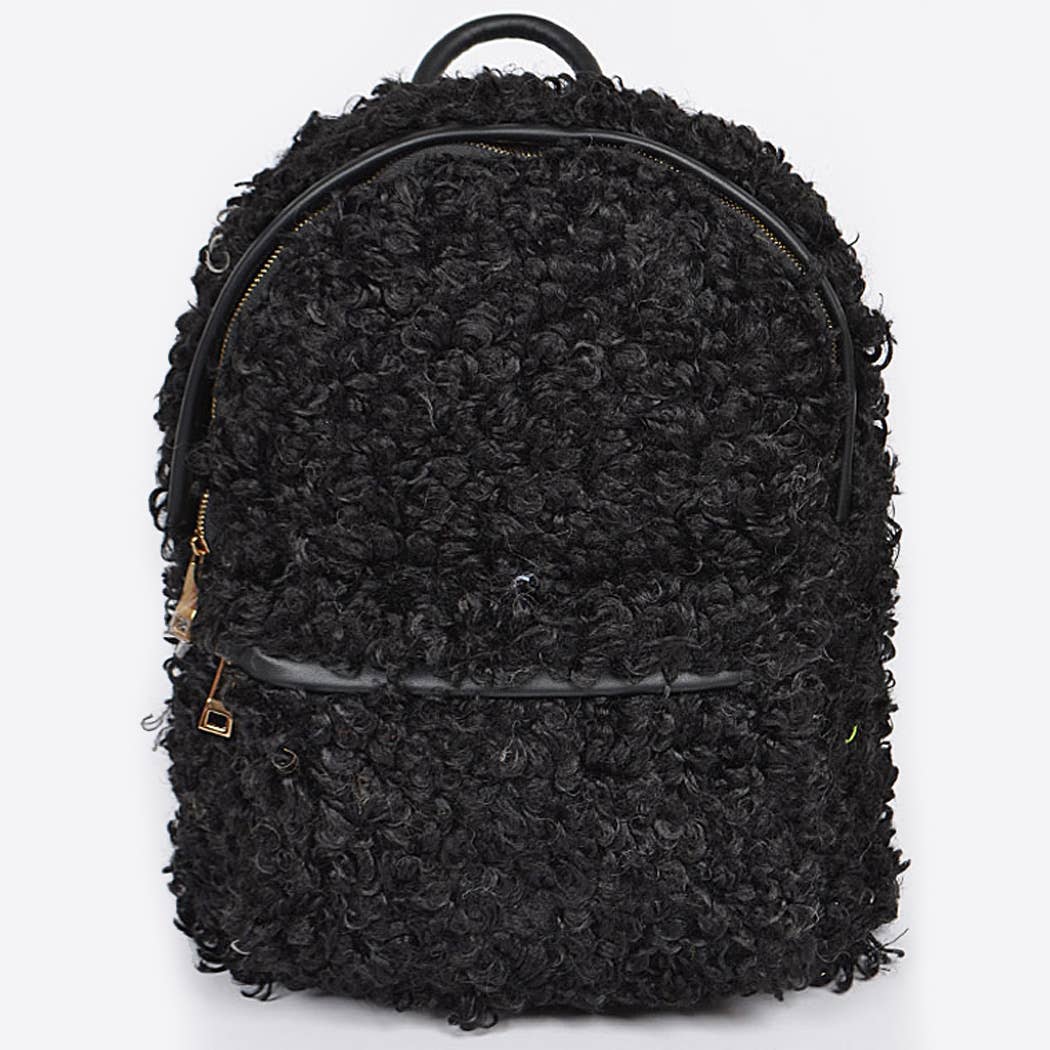 3AM BY H&D ACCESSORIES - Wholesale Backpack - Women's - Faux Fur Backpack4