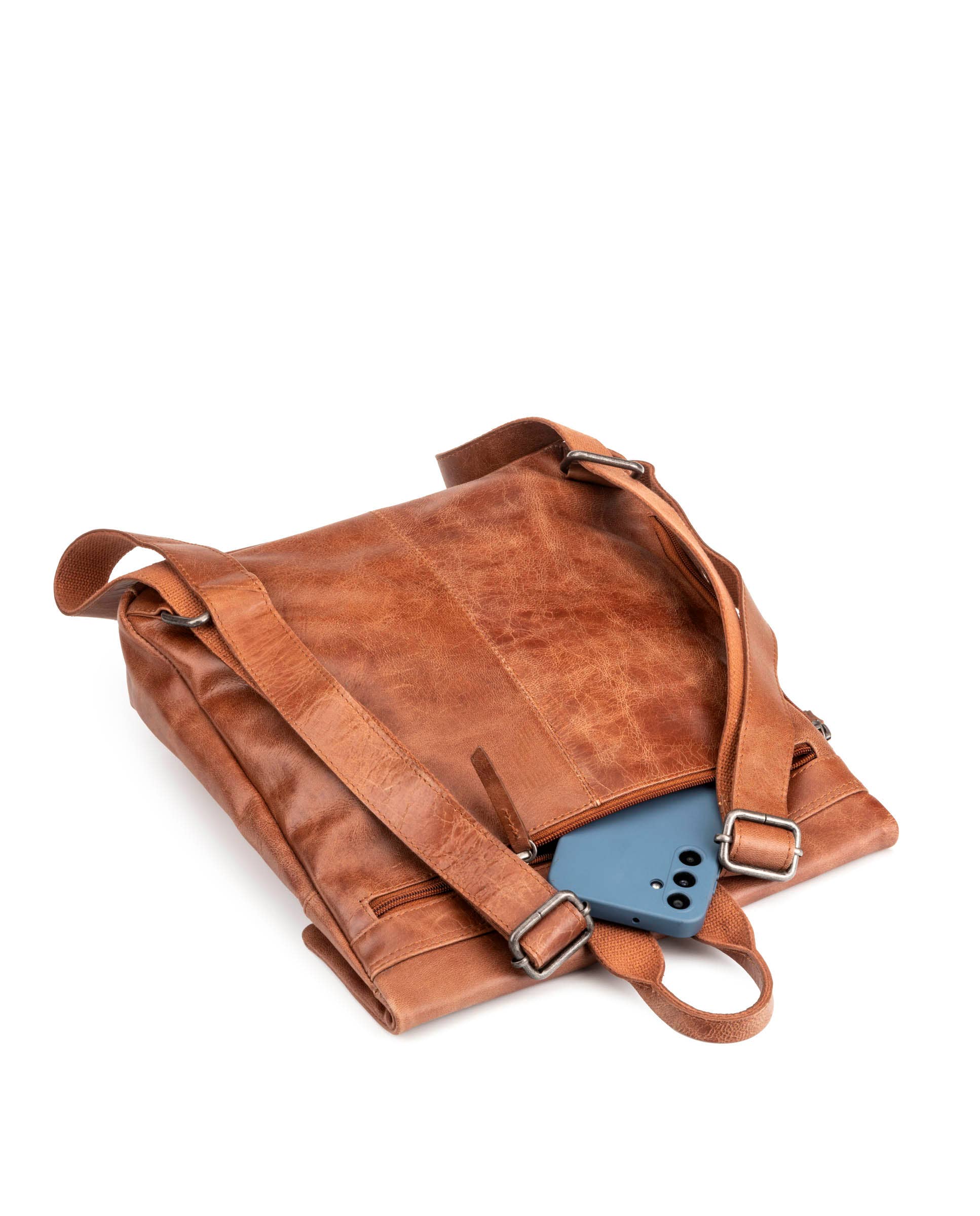 Stamp - Vente Sac à dos – femme - Sac à dos antivol Stamp St5247, Femme, Cuir Crackle3