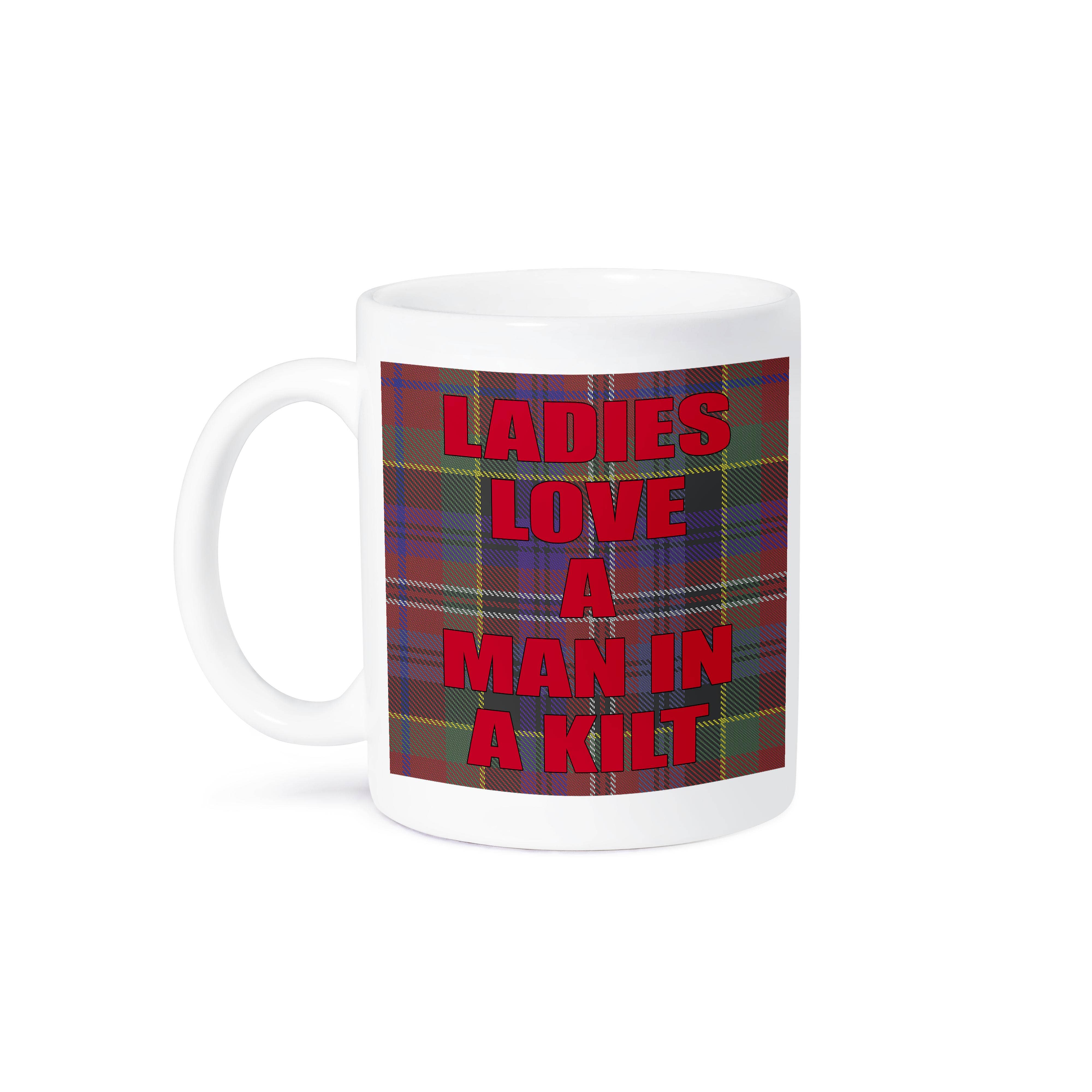 3dRose - Wholesale Coffee Mug - 3dRose, Ladies love a man in a kilt, Green and Red, Mug8