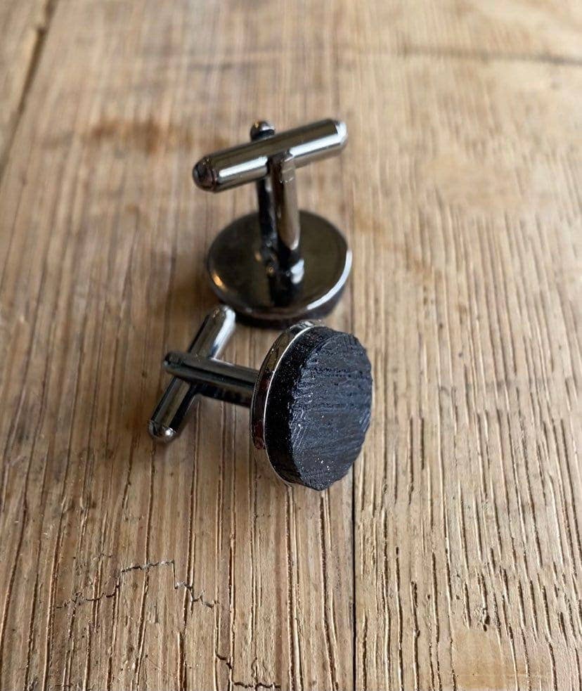 TWWKY – Botões de punho - Homem por atacado – Abotoaduras Bourbon Barrel Char de Madeira Recuperada de Kentucky0