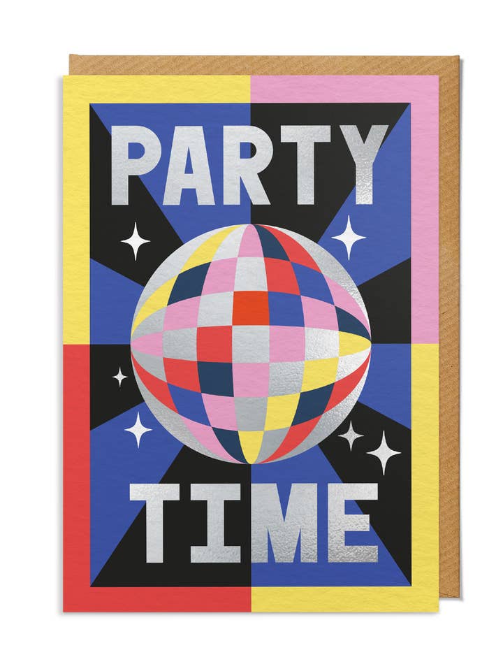 Celebration Card — "Party Time" Disco Ball for wholesale by SANDERS DE ROEPER