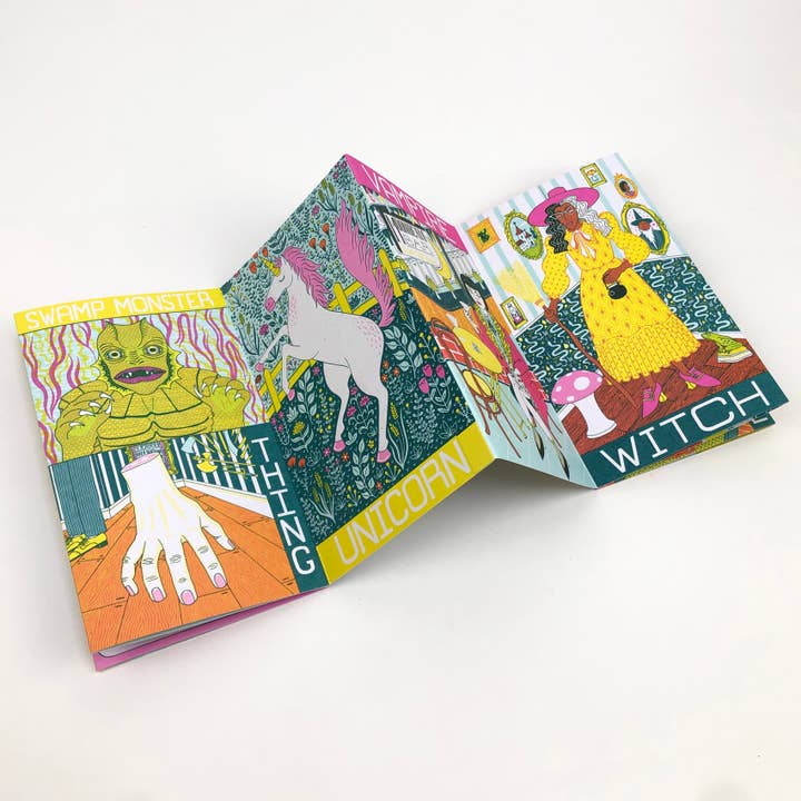 Jacqueline Colley – wholesale Colouring and activity book – kids and baby – Pop Culture Creatures Concertina Book1