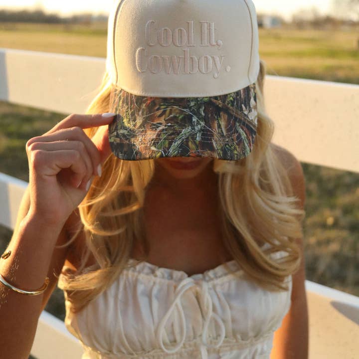 CHARLIE SOUTHERN - Wholesale Trucker Hat - Women's - COOL IT COWBOY TRUCKER HAT - CAMO