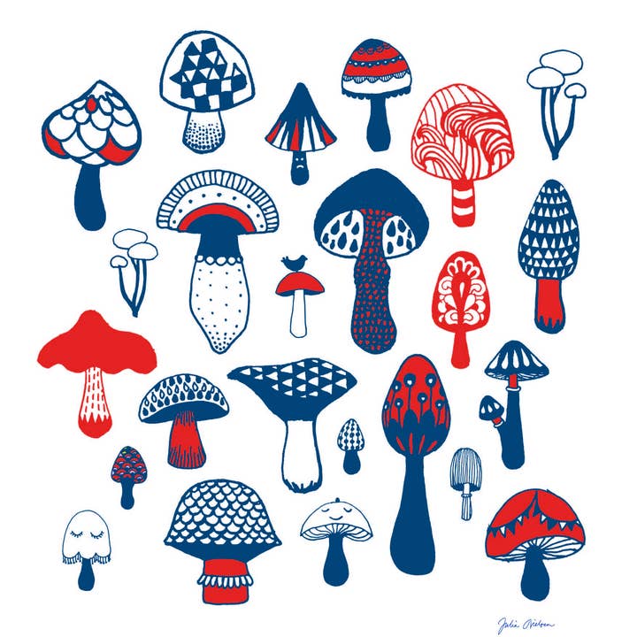 Blå og Rød Champignon Limited for engroshandel hos Hippstory