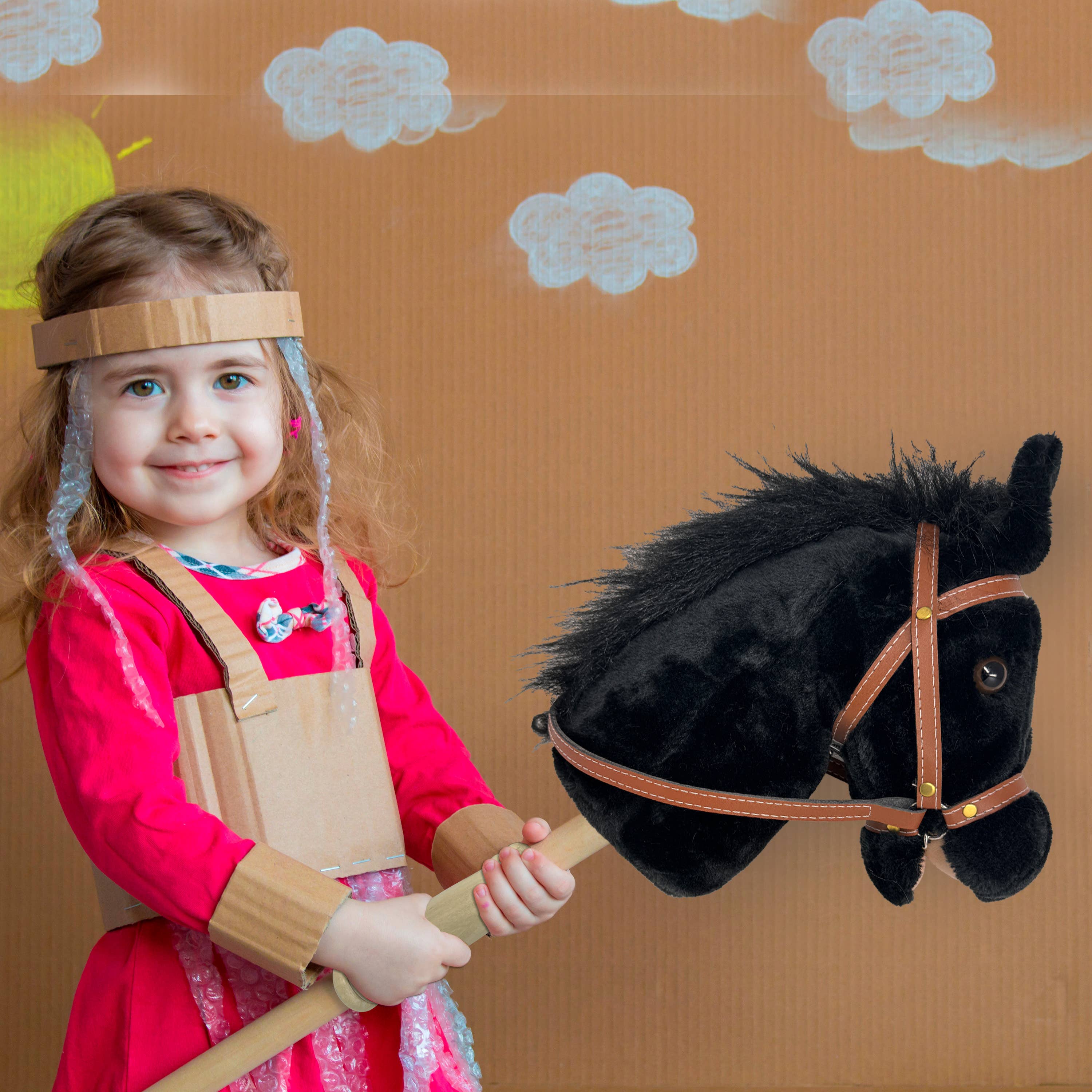Thin Air Brands - Wholesale Classic Toy - Kids - Stick Pony - Midnight Black Hobby Horse3