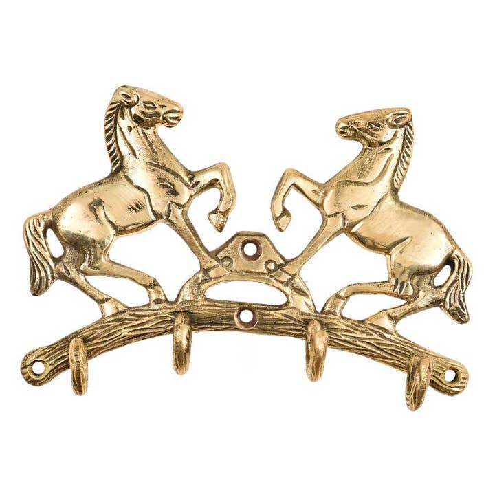 6 Piece Brass Clothing Hook Coat Key Holder for wholesale by Daana Paani LLC