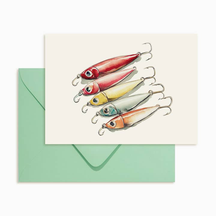 Fiskedrag - Enkelsidig Noteringskort för wholesale av Saltbox & Company