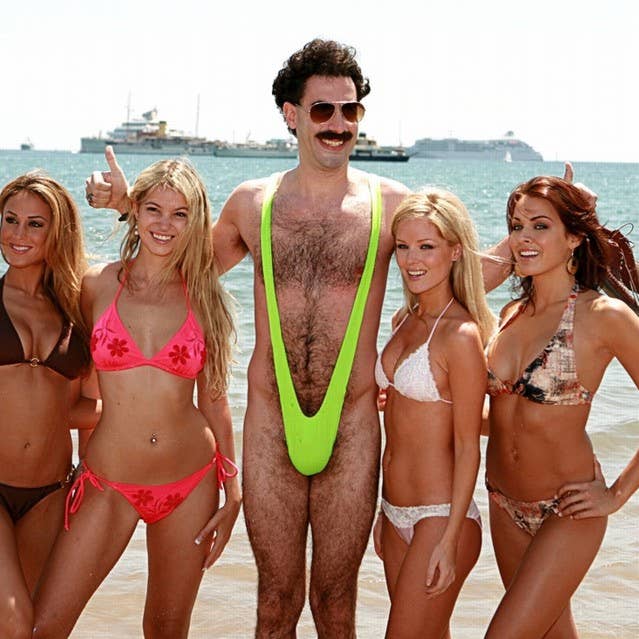 Partychimp - Vente Déguisement – homme - Mankini Borat - Déguisement masculin pour fête et baignade0