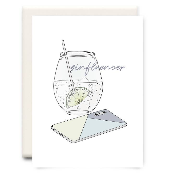 Ginfluencer | Friendship Greeting Card for wholesale by Inkwell Cards