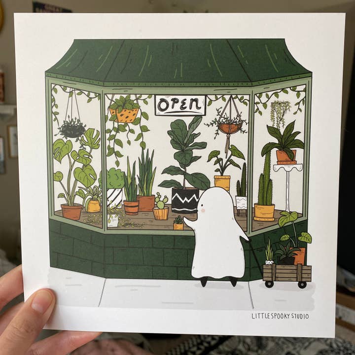 Little Spooky Studio - Wholesale Art Print - Plant Shop Art Print2