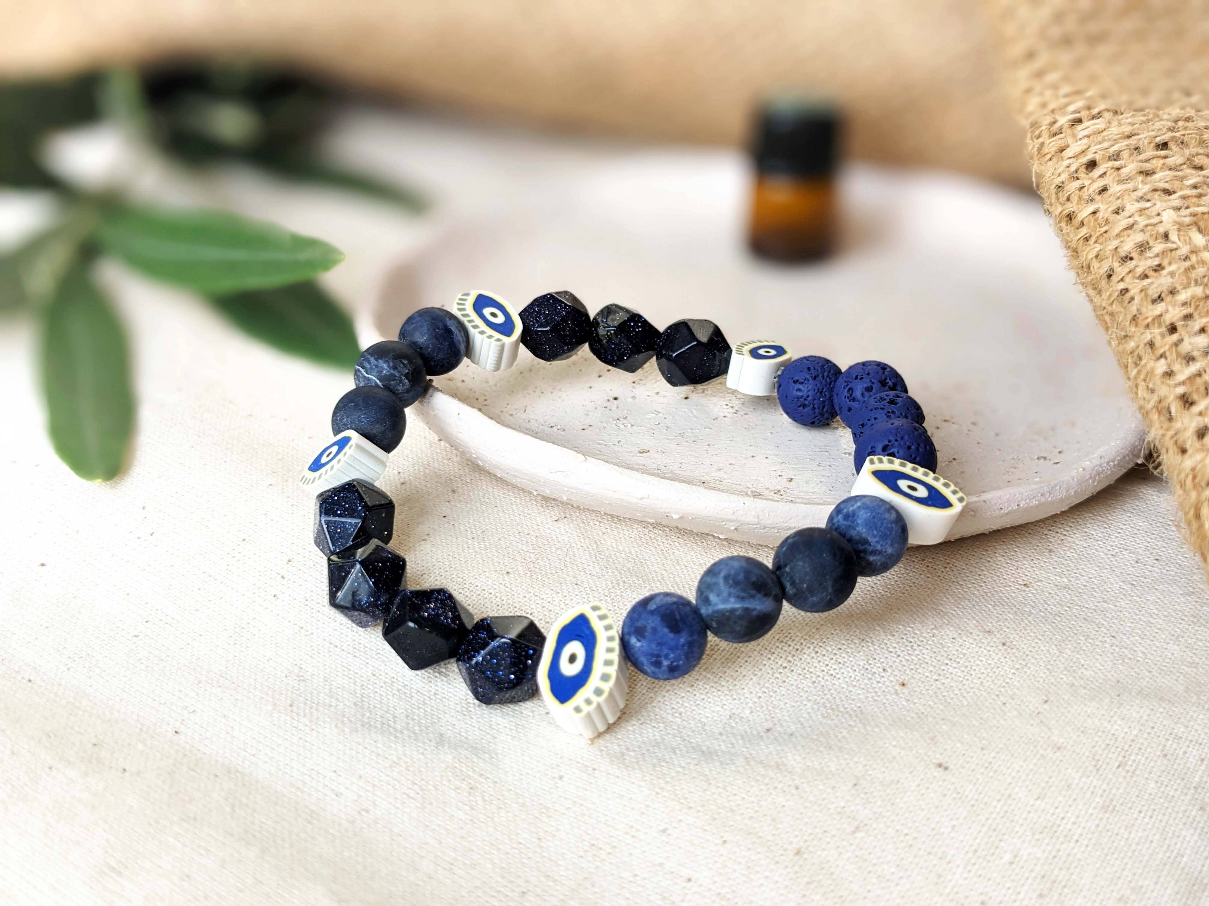 Kodes - Wholesale Aromatherapy Bracelet - Aromatherapy Essential Oil Diffuser Bracelet - Sodalite0