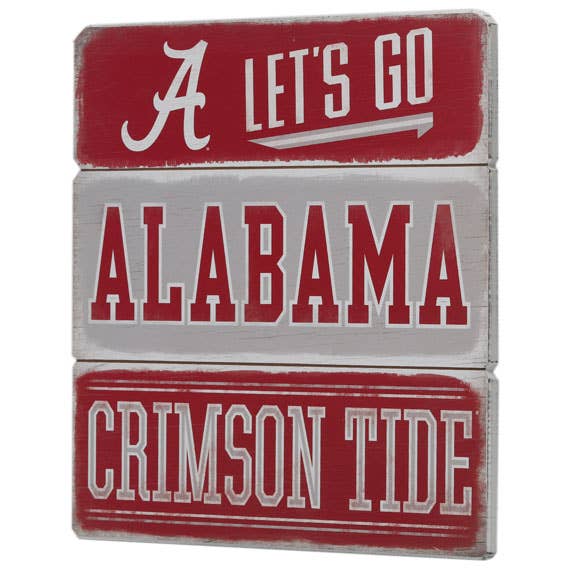 Open Road Brands, LLC - Wholesale Sign - University of Alabama Planked Wood Wall Decor1