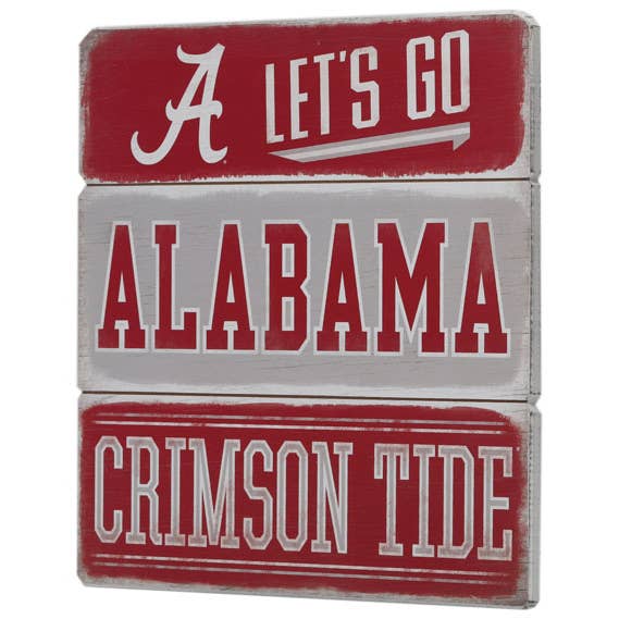 Open Road Brands, LLC - Wholesale Sign - University of Alabama Planked Wood Wall Decor1