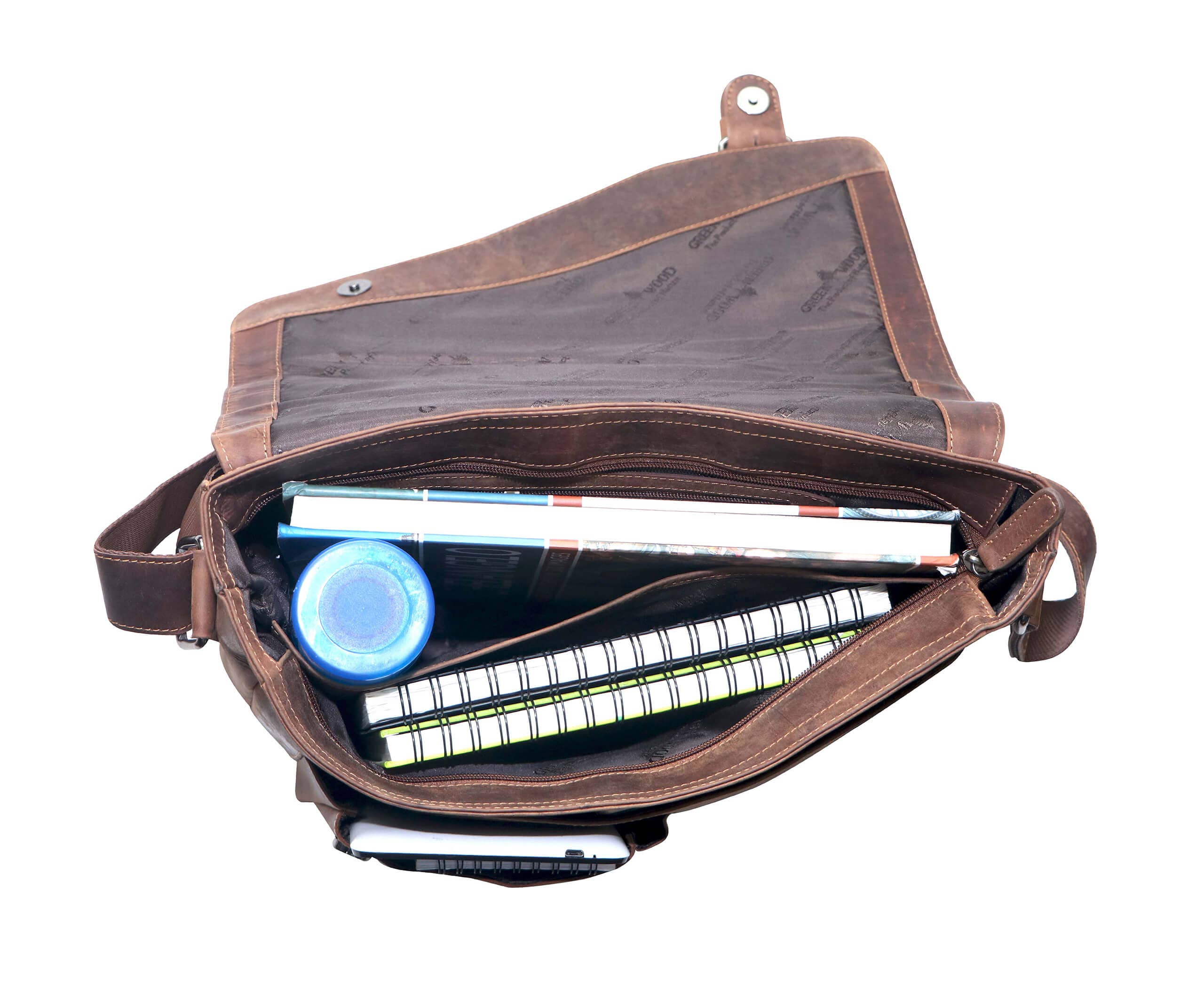 Greenwood – wholesale Kurirväska – Unisex – Greenwood Dexter läderväska för män och kvinnor, passar 14-tums laptop16