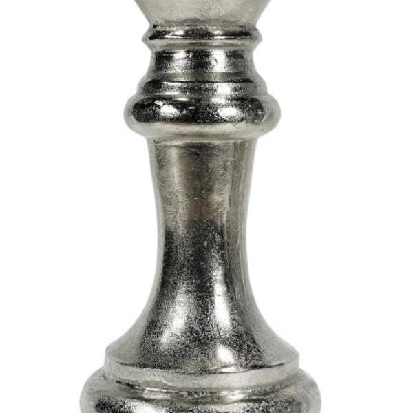 Michael & Philipp Noll e. K. - Wholesale Decorative Figurine - Queen King Horse Silver Chess Figure in Raw Look