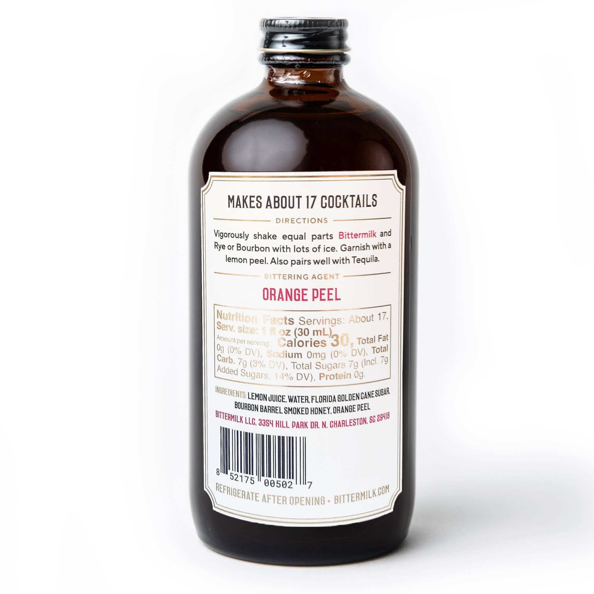 Bittermilk Bottling Co. - Wholesale Cocktail Mix/Syrup - Bittermilk No.3 - Smoked Honey Whiskey Sour1