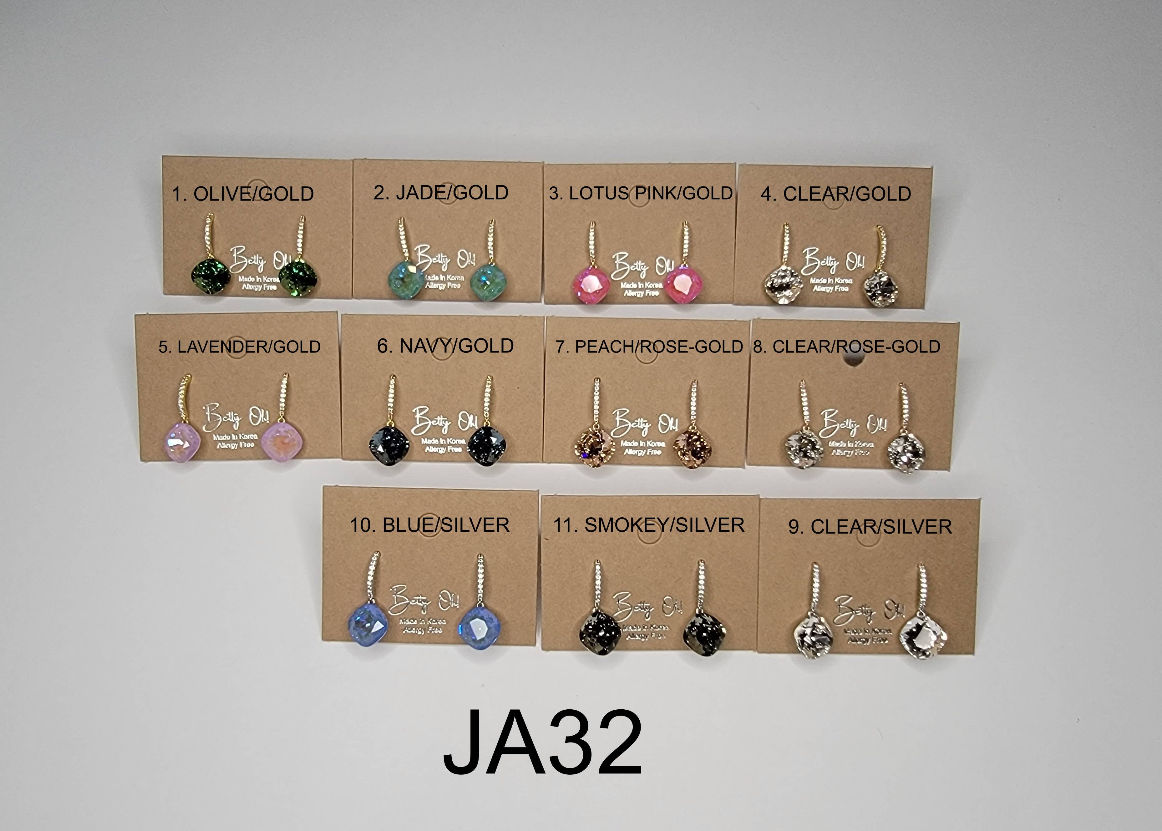 BETTYOH INC – wholesale Stud/post earrings – ELEGANCE STYLE SWAROVSKI CRYSTAL DANGLE EARRINGS.12