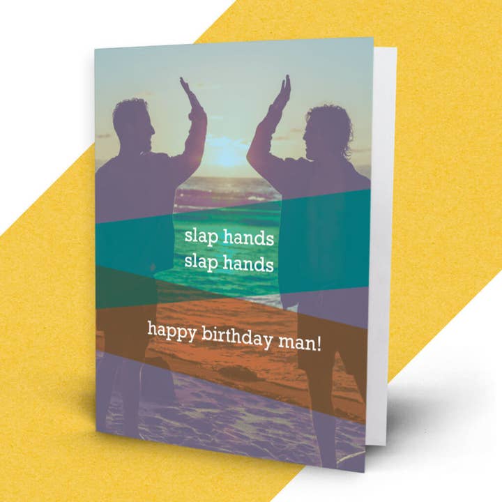 Slap Hands Card for wholesale by Middle Child Made
