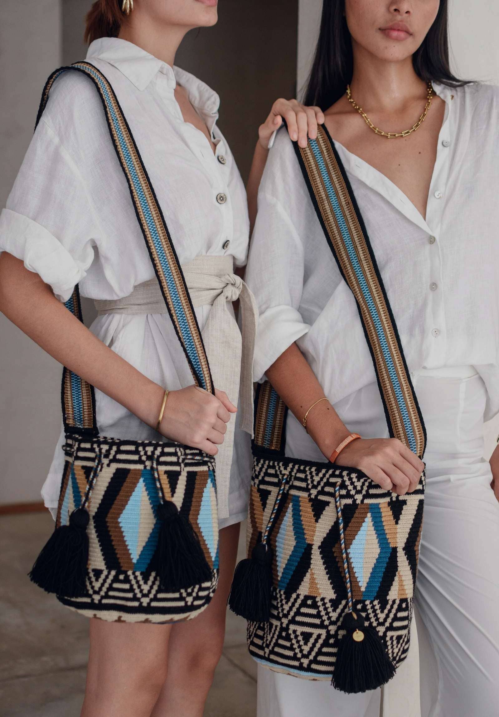 Lombia + Co. – Engroshandel Crossbodytaske - Dame – Bedst sælgende Etnisk WAYUU Mochila (Guariche Størrelse M)5