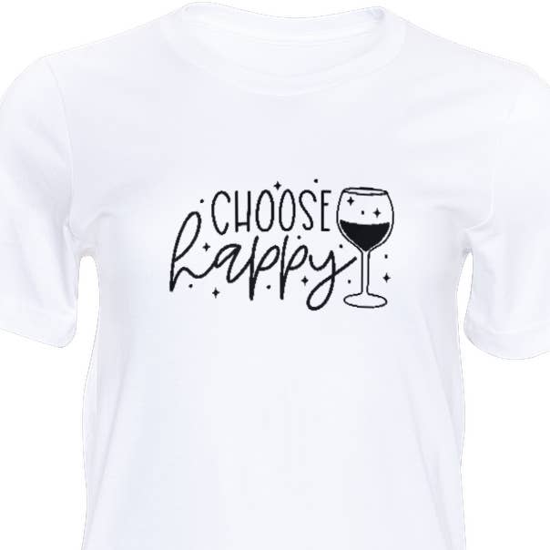 Choose Happy T-Shirt for wholesale by Fox and Floof